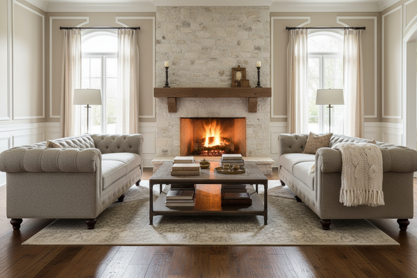 Bowen Traditional 96 Inch 8-Way Hand Tied Oversized Tufted Fabric Chesterfield Sofa