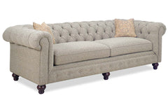 Bowen Traditional 96 Inch 8-Way Hand Tied Oversized Tufted Fabric Chesterfield Sofa