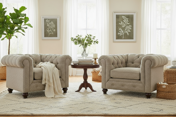 Bowen Traditional 8-Way Hand Tied Chesterfield Tufted Sofa Collection