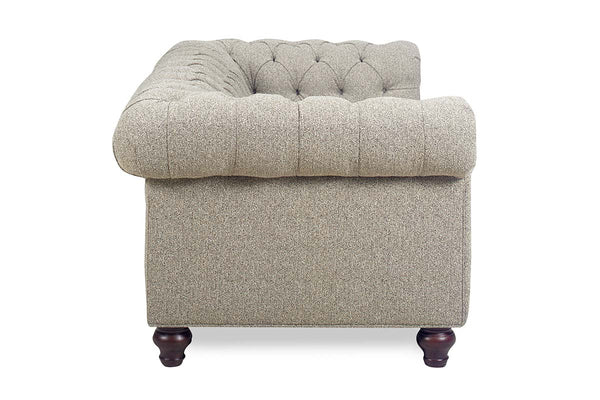 Bowen Traditional 65 Inch 8-Way Hand Tied Tufted Fabric Chesterfield Loveseat
