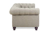 Image of Bowen Traditional 65 Inch 8-Way Hand Tied Tufted Fabric Chesterfield Loveseat