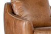 Image of Brett Pecan Leather "Quick Ship" SWIVEL Chair With Power Footrest