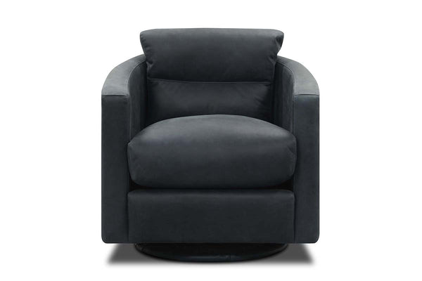 Brice Contemporary Leather SWIVEL/GLIDER Accent Chair