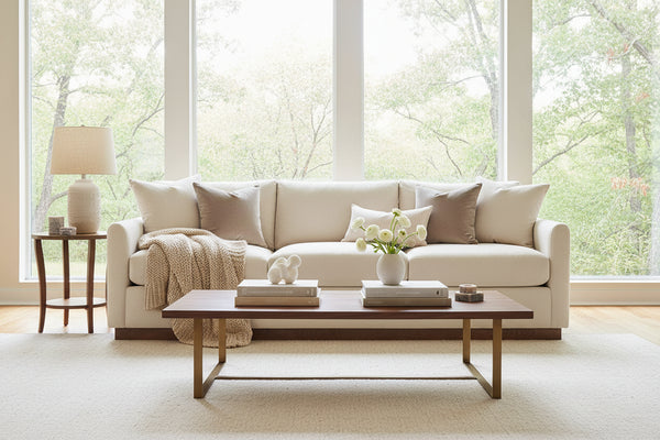 Briggs 97 Inch "Quick Ship" Fabric Upholstered 3 Cushion Sofa