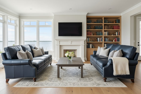 Broadway Traditional Leather 8-Way Hand Tied Furniture Collection