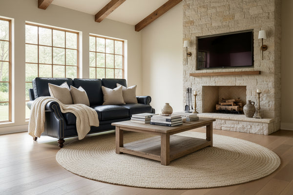 Broadway Traditional Leather 8-Way Hand Tied Furniture Collection