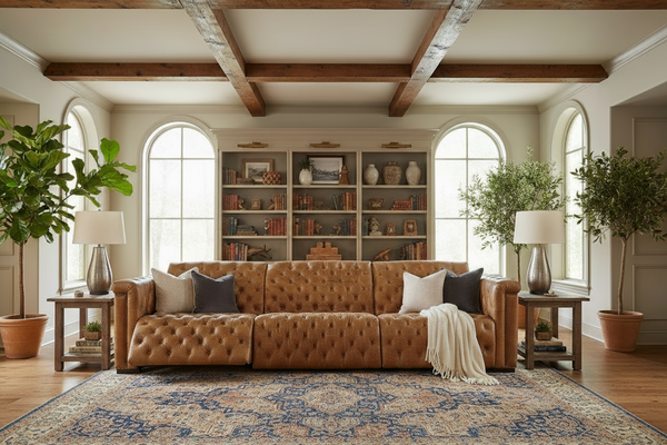 Savion Chesterfield Quick Ship Wall Hugger Power Reclining Sofa