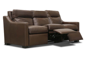 Bryer 110 Inch Power Leather WALL HUGGER THREE RECLINING SEATS Sofa