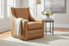 Image of Buckingham Leather SWIVEL Accent Chair