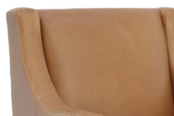 Buckingham Leather SWIVEL Accent Chair