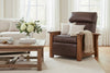 Image of Burrow "Wall Hugger" Mission Style Leather Reclining Chair