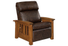 Image of Burrow "Wall Hugger" Mission Style Leather Reclining Chair