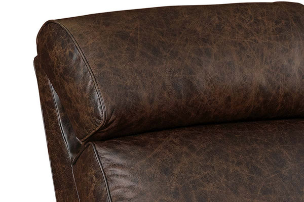 Burrow "Wall Hugger" Mission Style Leather Reclining Chair