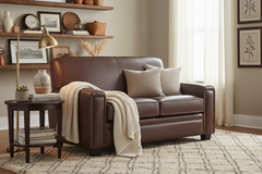 Burton Leather Loveseat