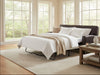 Burton 81 Inch Leather Queen Tight Back Sleeper Sofa