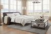 Burton 81 Inch Leather Queen Tight Back Sleeper Sofa