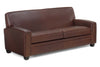 Image of Burton 80 Inch Leather Tight Back Queen Sleeper Sofa
