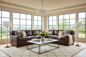 Caden Modern Leather Sectional Couch