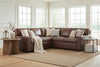 Image of Caden Contemporary 3 Piece  Leather Sectional