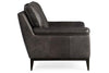 Image of Carey "Quick Ship" Transitional Leather Channel Back Accent Chair