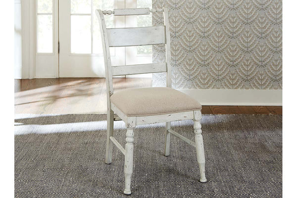 Carlee Antique Linen Modern Farmhouse 7-Piece Trestle Table Dining Set