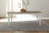 Image of Carlee Antique Linen Modern Farmhouse 5-Piece Leg Table Dining Set