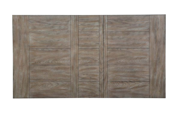 Carlee Antique Linen Modern Farmhouse 7-Piece Leg Table Dining Set