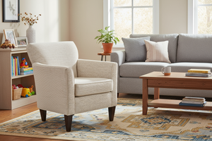 Caroline Small Upholstered Contemporary Fabric Arm Chair