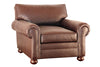 Image of Carrigan Leather Grand Scale Club Chair With Bunn Style Legs