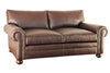 Image of Carrigan Two Seat Leather Pillowback Loveseat With Deep Seats