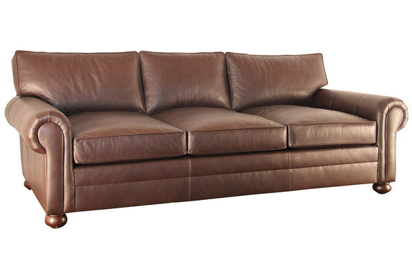 Carrigan Multi-Size Custom Deep Seat Leather Sofa