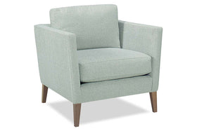 Cassandra 8-Way Hand Tied Contemporary Fabric Armchair With Tall Legs