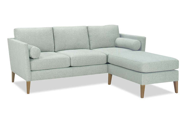Cassandra 85 Inch 8-Way Hand Tied Contemporary Fabric Sofa With Chaise