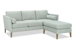 Cassandra 85 Inch 8-Way Hand Tied Contemporary Fabric Sofa With Chaise Ottoman