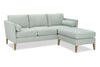 Image of Cassandra 85 Inch 8-Way Hand Tied Contemporary Fabric Sofa With Chaise Ottoman