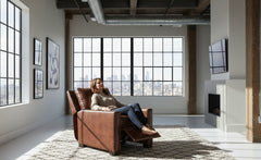 Cassidy Coffee BATTERY POWER "Quick Ship" Leather Recliner