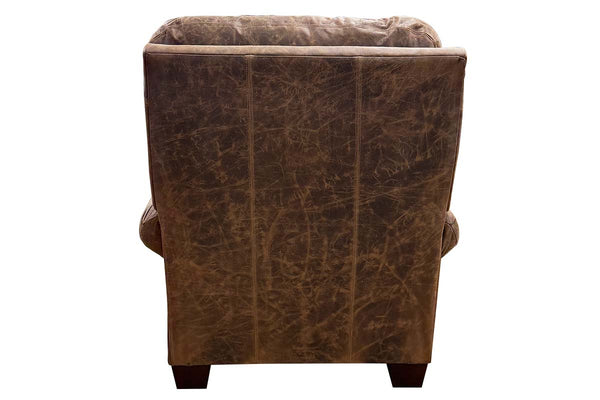 Cecil Leather Rolled Arm Recliner