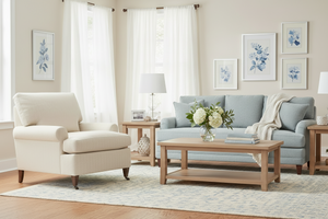 Cecily Fabric Upholstered Rolled Arm Fabric Accent Chair