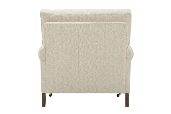 Cecily Fabric Upholstered Rolled Arm Fabric Accent Chair