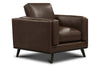 Image of Jude Mid-Century Modern Track Arm Leather Club Chair