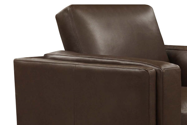 Jude Mid-Century Modern Track Arm Leather Club Chair
