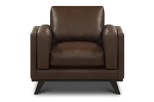 Jude Mid-Century Modern Track Arm Leather Club Chair