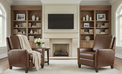 Christian "Quick Ship" Wing Arm Transitional Leather Recliner