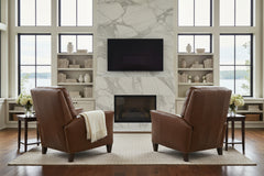 Christian "Quick Ship" Wing Arm Transitional Leather Recliner