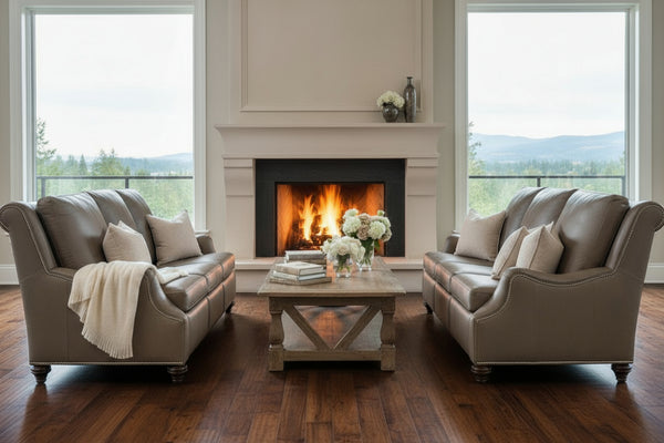 Charles Power Reclining "Wall Hugger" Leather Sofa Collection