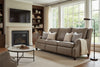 Image of Charles Power Reclining "Wall Hugger" Leather Sofa Collection