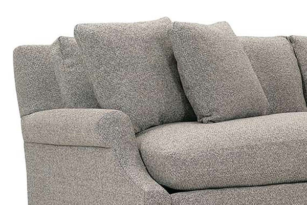 Charlotte Bench Seat Rolled Arm Fabric Sectional