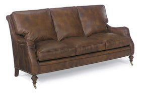 Chesapeake 78.5 Inch Leather Apartment Sofa