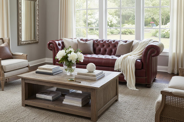 Chesterfield 84 Inch "Ready To Ship" Full Sleeper Sofa (Photo For Style Only)