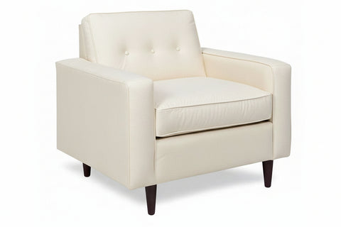 Chet Leather Mid-Century Modern Club Chair